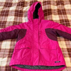 Lands' End Kids Fuchsia and Plum Squall Winter Ski Jacket 14